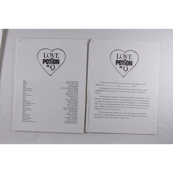 1992 Love Potion #9 Movie press kit, vintage Sandra Bullock Dale Midkiff - Picture 8 of 9